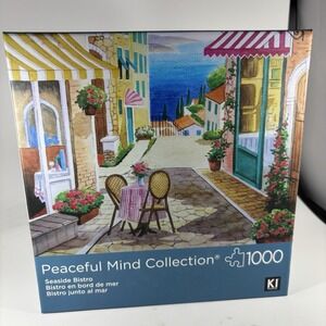 KI Puzzle 1000 Pieces Peaceful Mind Collection Jigsaw Puzzle Seaside Bistro Art